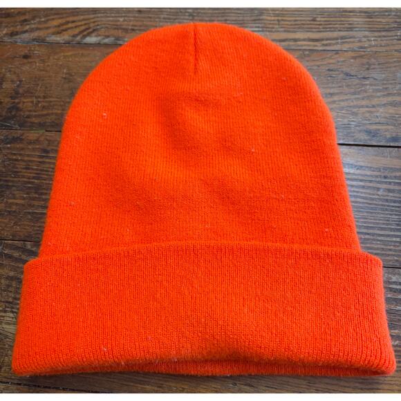 Carhartt Knit Watch Cap - Bright Orange Beanie Adult One Size - Picture 3 of 4